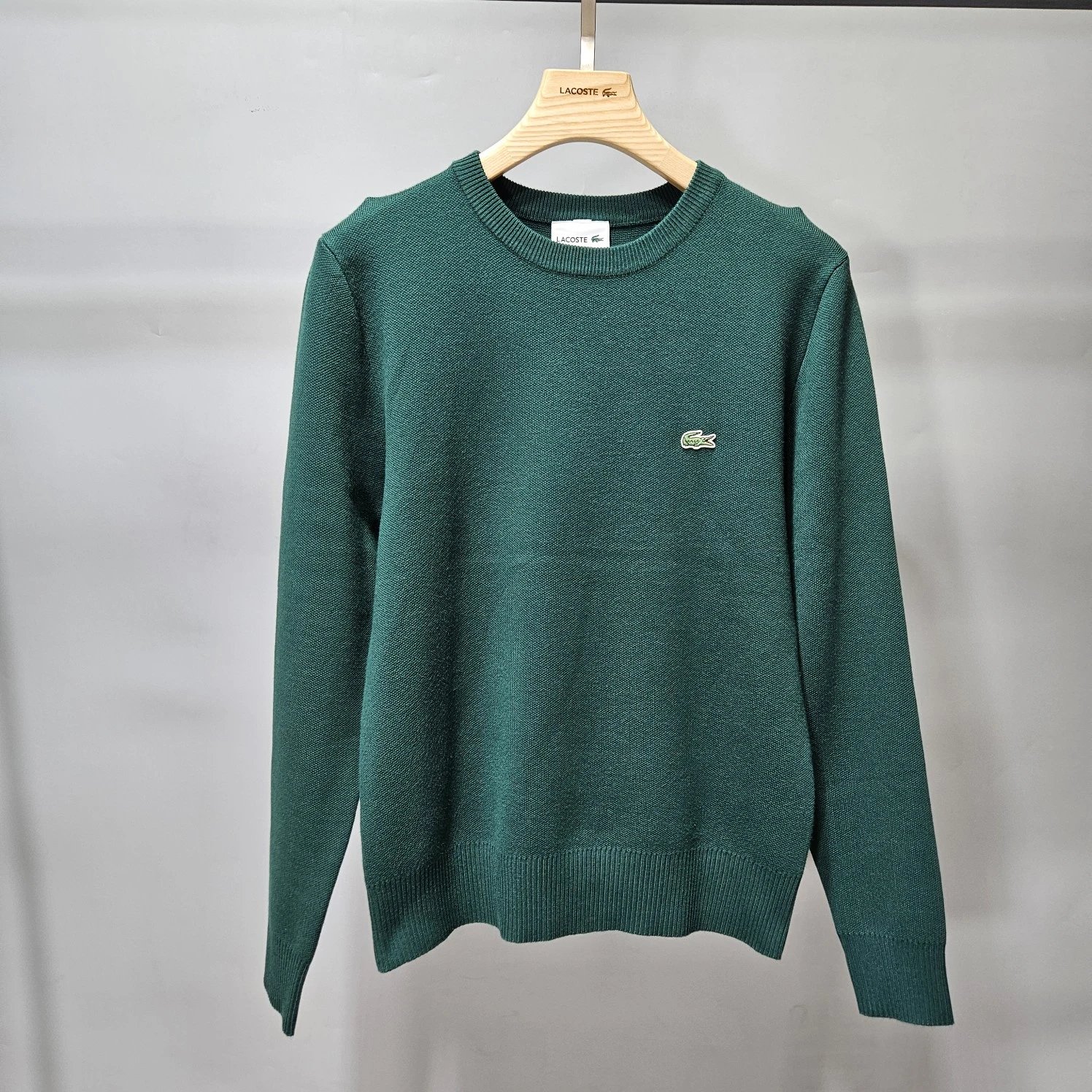 Lacoste Classic Crewneck Knit Sweater Forest Green - 10