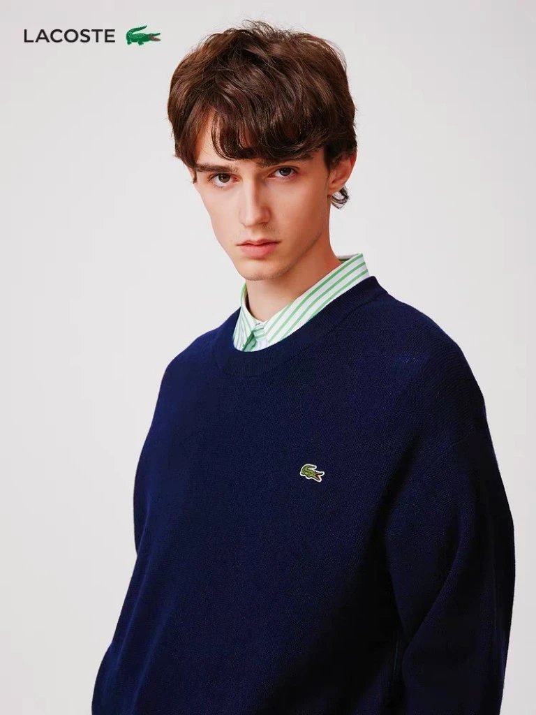 Lacoste Classic Crewneck Knit Sweater Forest Green - 14