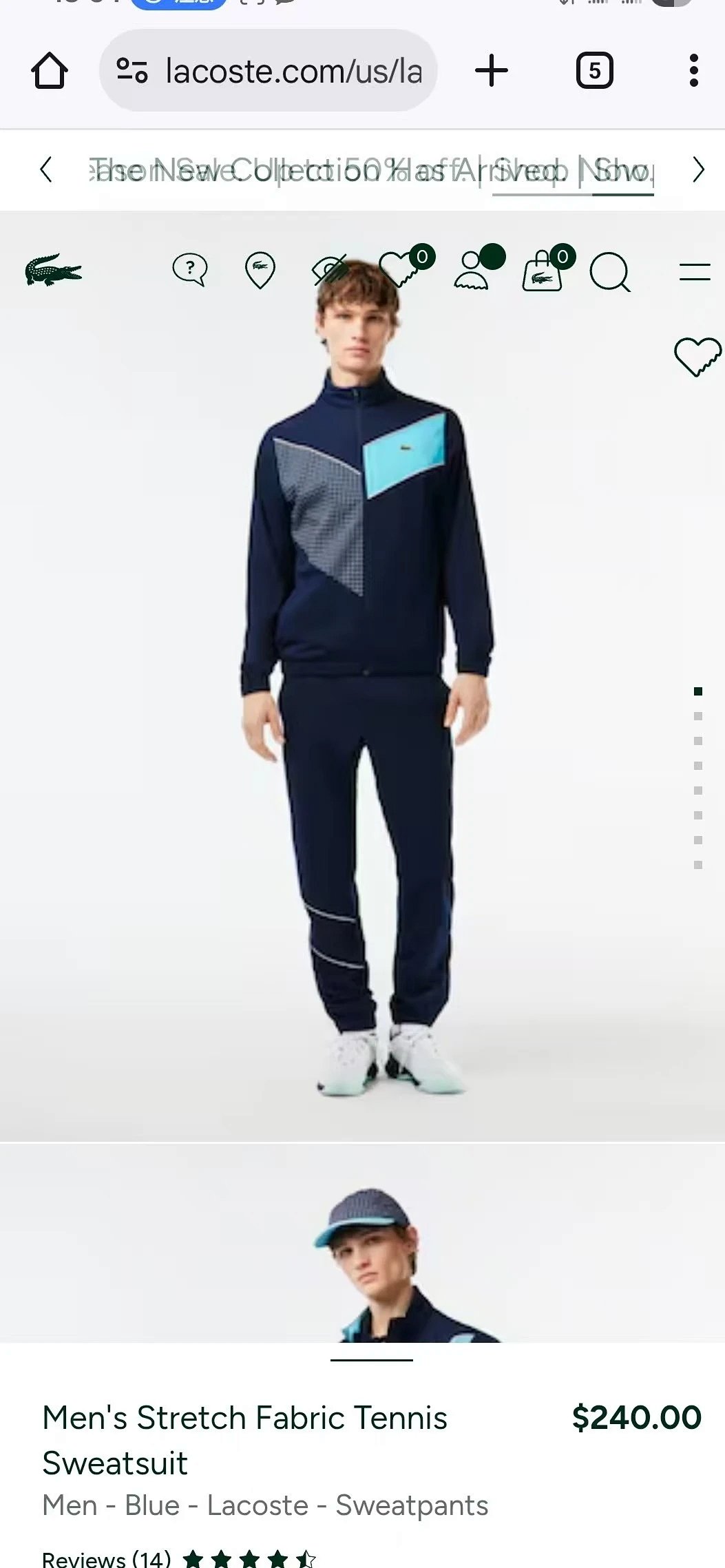 Lacoste Sport Color-Block Piqué Track Jacket Navy Outerwear product detail 2 in Litbuy spreadsheet finds