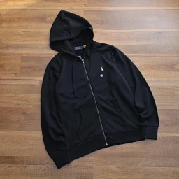 thumbnail for [9.5 10] 25 Fall/Winter LAS New Polo RL Men's Classic Logo Embroidery Fashion Casual Hooded Cardigan Sweatshirt Jacket