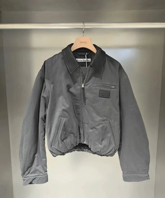 (In Stock) 25SS Leather Collar Work Short Balloon Jacket Gray Aged Wiped Dirty Black Genuine Cow Wrestling Leather/Custom Dyed Aged Gray Cotton/Double Sandwich Cotton Restore the Original in One Step/Epic Item