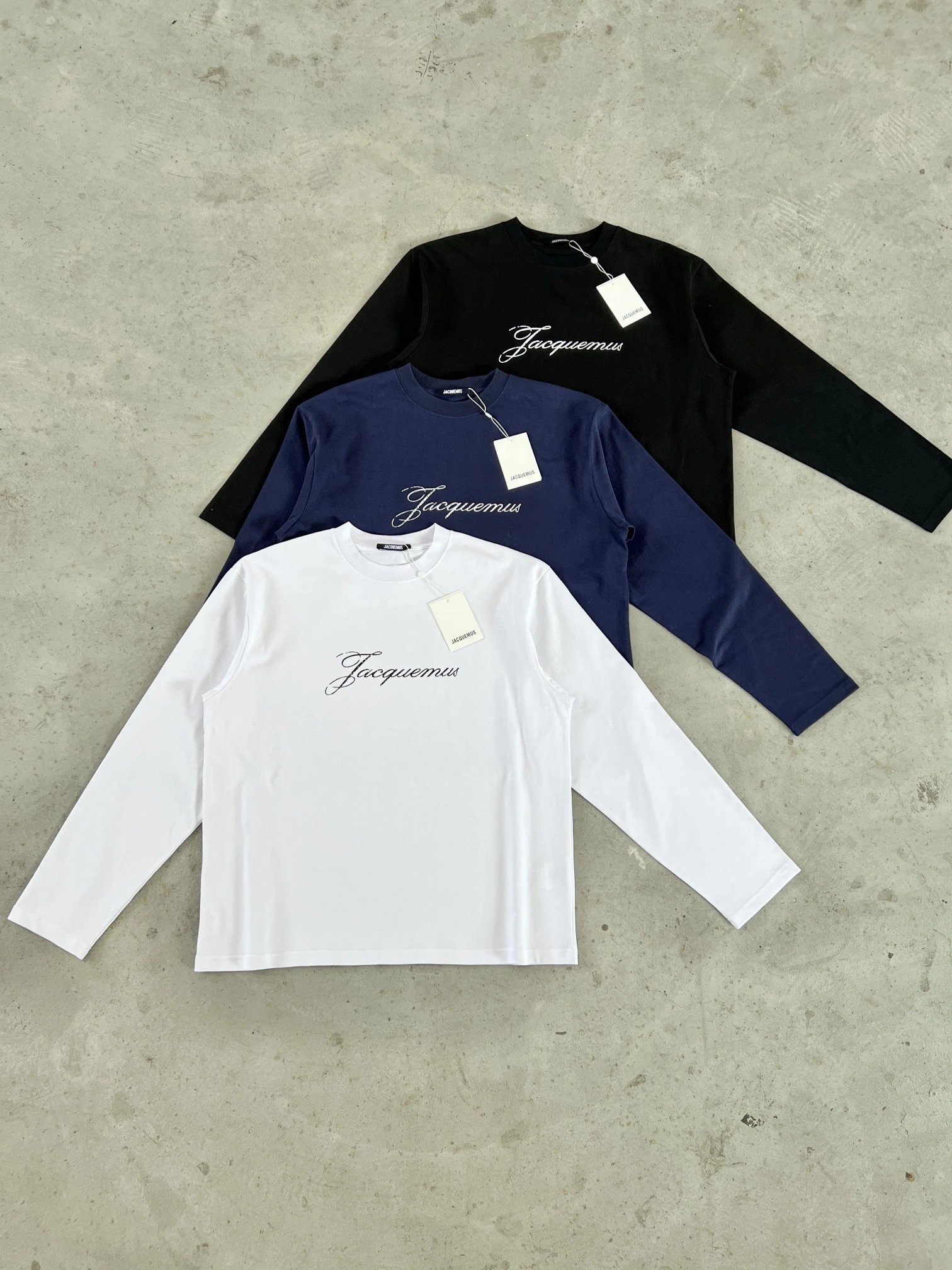 New Arrival! Jac 26SS Early Fall Basic Chest Small Letter Print Long Sleeve T-Shirt Base Layer
