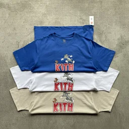 thumbnail for [Fighting goods handling] Super nice! kith* cat and mouse tricolor short-sleeved T-shirt! men's and women's couple models
