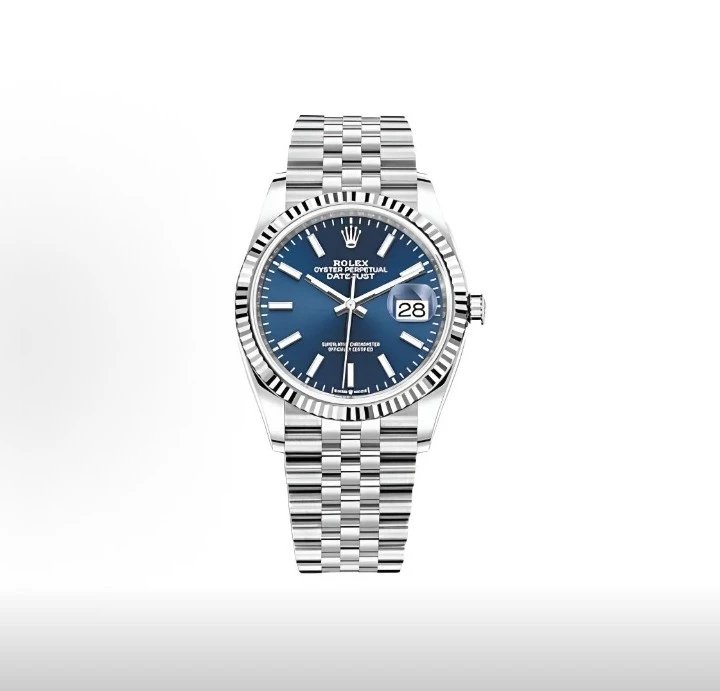 Rolex Oyster Perpetual Datejust Watch - Blue Honeycomb Dial-010543