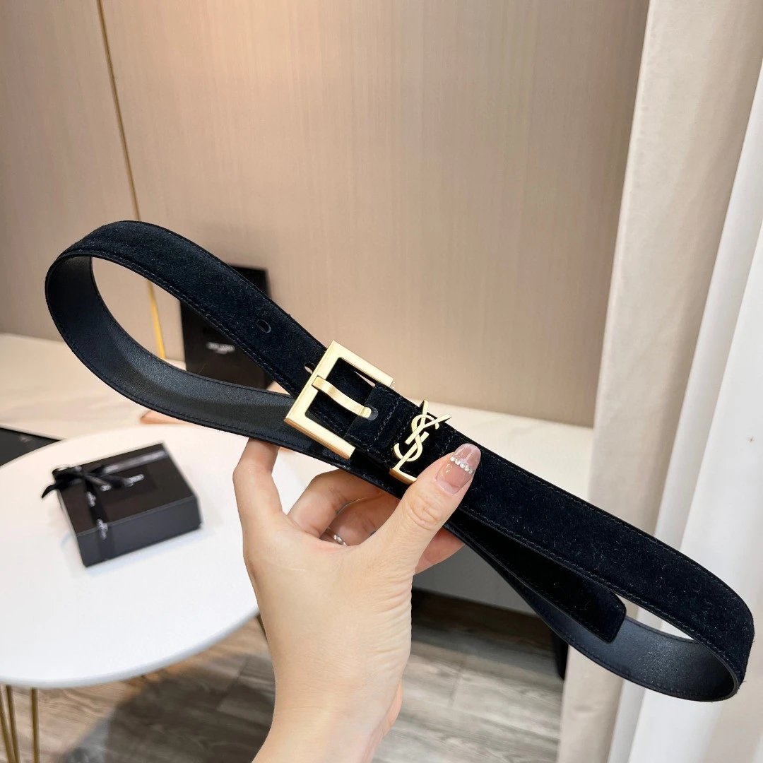 Black with Gold Buckle