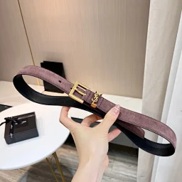 thumbnail for Y$L麂皮腰带男士女士绒面皮皮带牛皮百搭铜质裤带