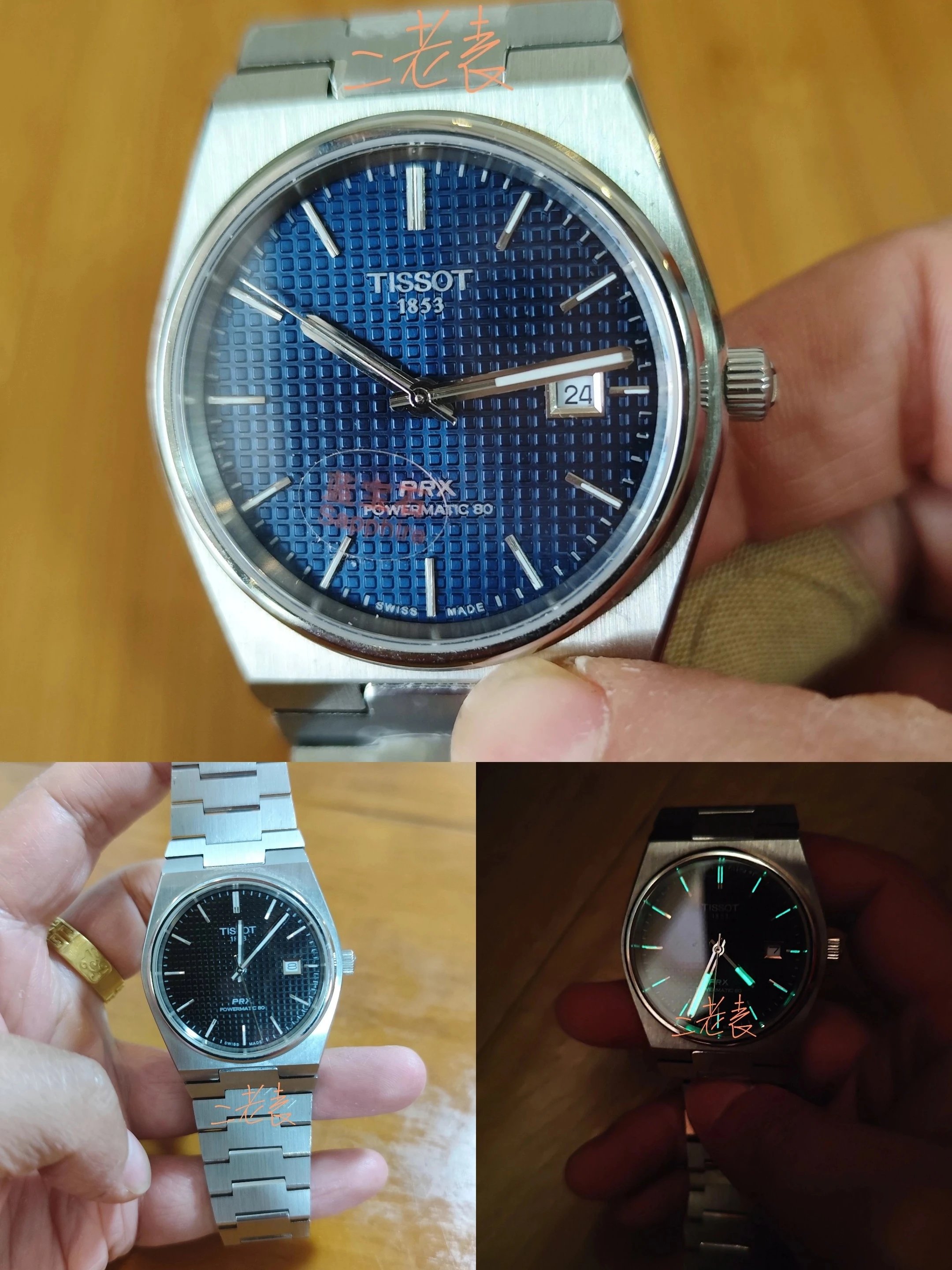 Multiple color schemes, tooth ring checkered dial, quick release strap, belt, steel strap, Tissot 3-pin mechanical form, calendar, mechanical watch, 40mm men's watch, men's watch, PRX series, super player series