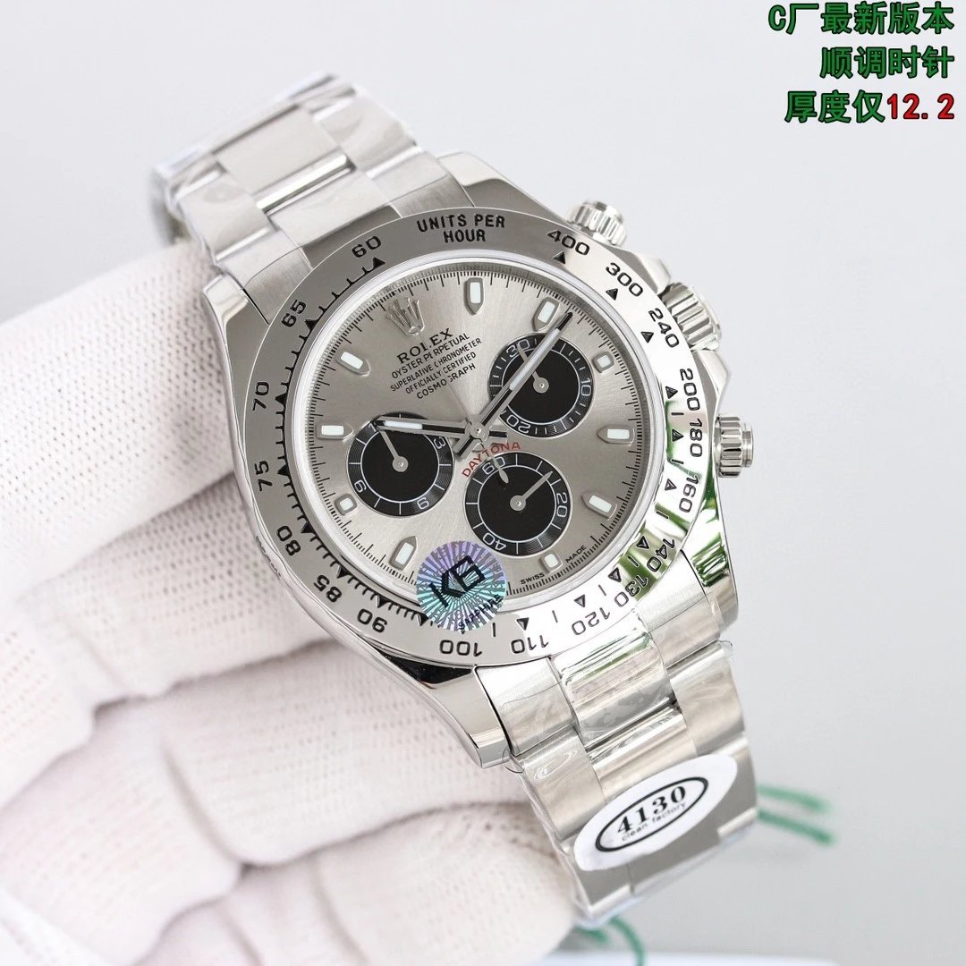 Silver Case · Steel Bezel · Gray Dial · Steel Strap