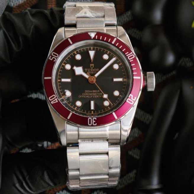 Red circle with gold letters