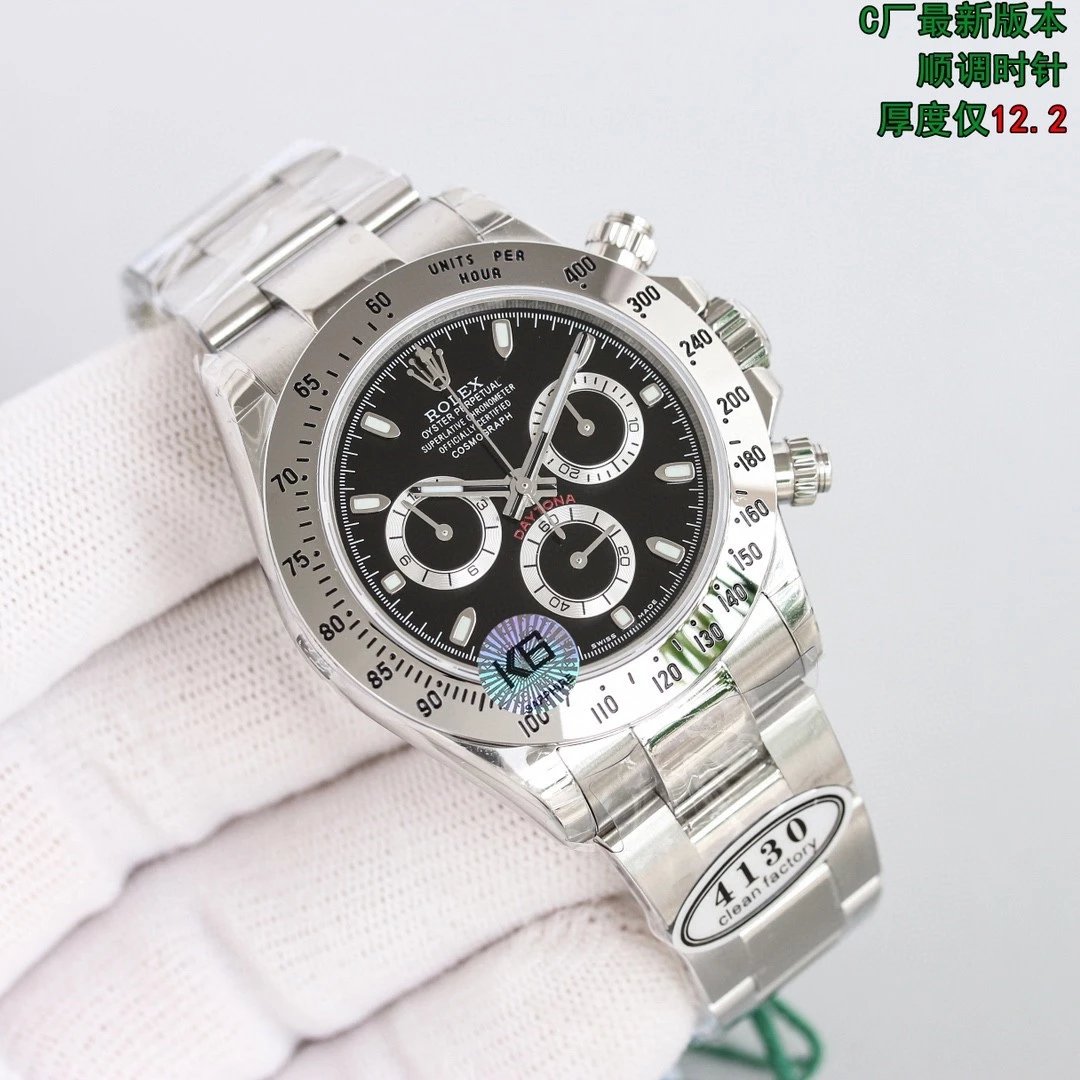 Silver Case · Steel Bezel · Black Dial · Steel Strap