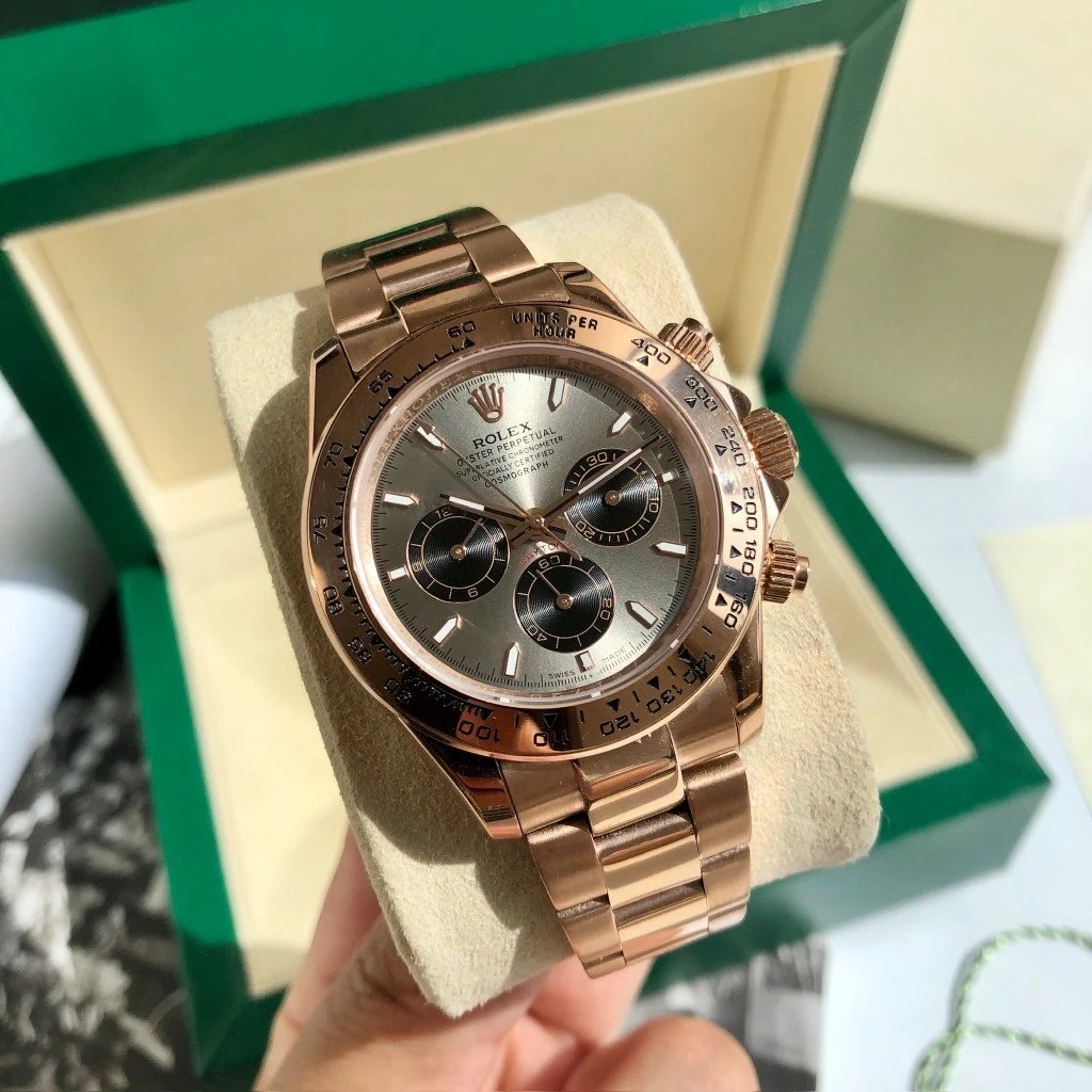 Rose gold color, gray plate, steel strip style