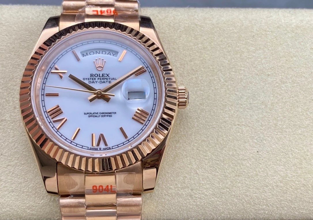 Roman letters, all rose gold white plate