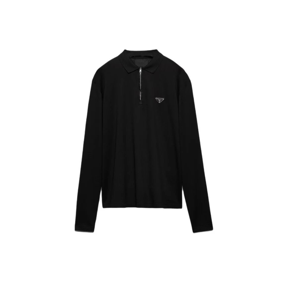 Item Thumbnail for [KF original triangle brand] p zipper polo long sleeves mercerized pearl fabric