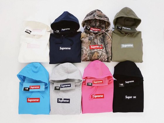 FW25 Supreme Box Logo Hoodie - Classic Red Logo