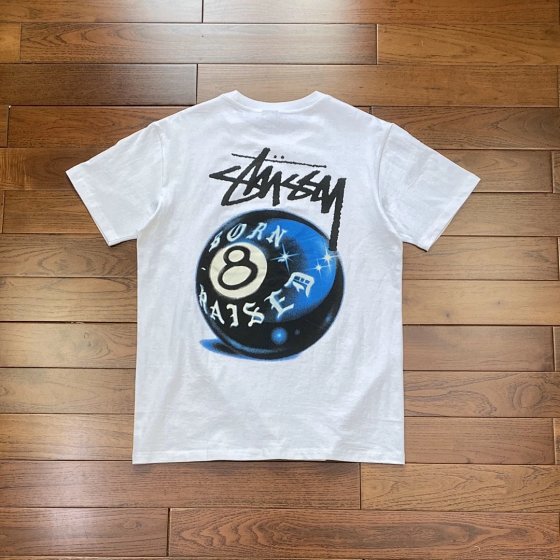 STUSSY Stusey Black No.8 Ball Short Sleeve T-shirt