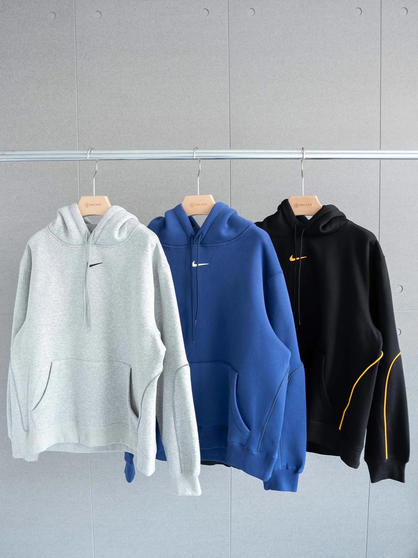 Nike Grey Blue Black Hoodies