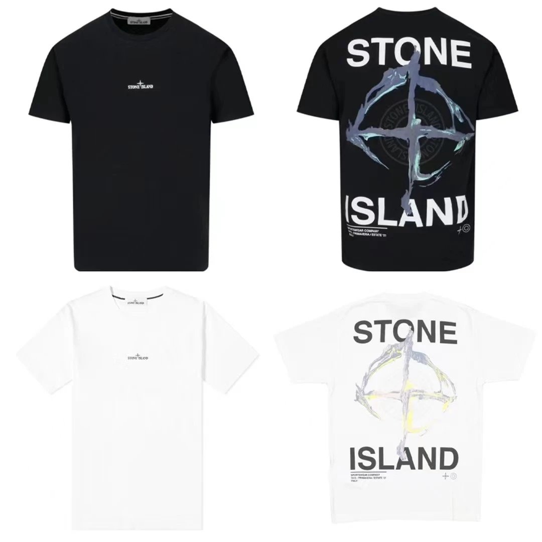 Stone Island Black and White T-Shirts