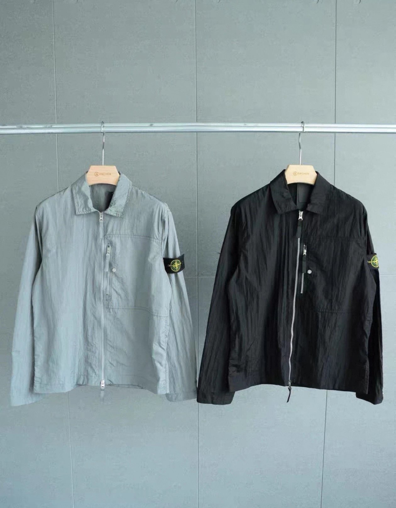Stone Island Grey and Black Jackets