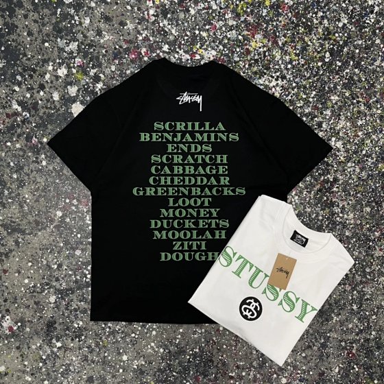 STUSSY TEE Double SS Printed Short sleeved T-shirt