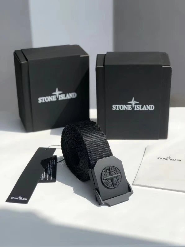 Stone Island Black Webbing Belt