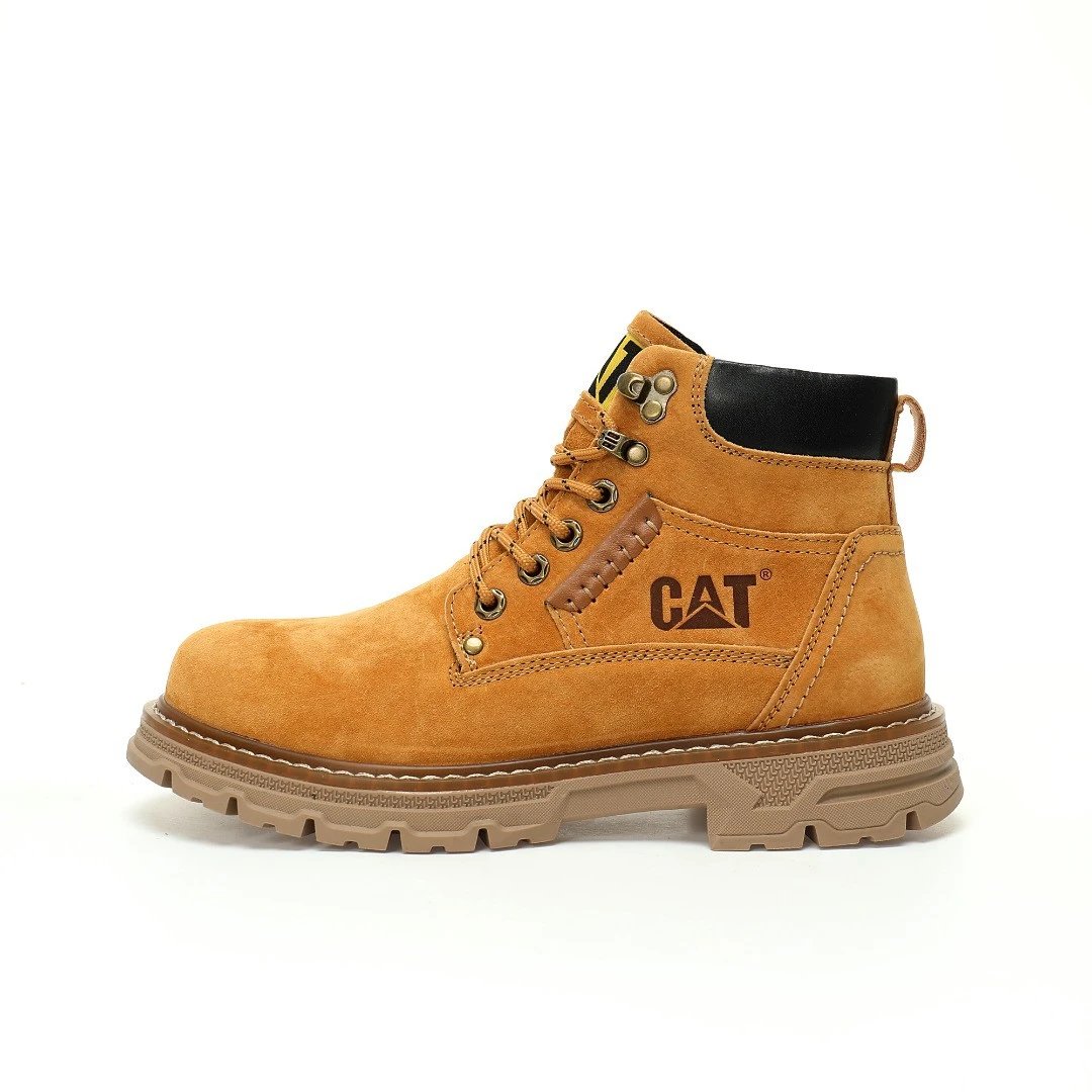 卡特/CAT Caterpillar Boots 彼勒系列秋冬中帮系带马丁靴英伦工装户外休闲百搭鞋“麂皮麦黄棕黑”P717818