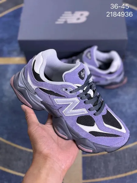 New Balance 9060 Purple Suede Sneakers Chunky Sneakers - 1