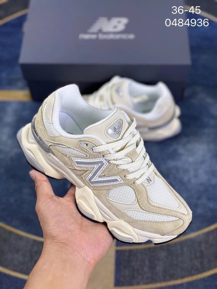 New Balance 9060 Beige Mesh Sneakers Chunky Sneakers