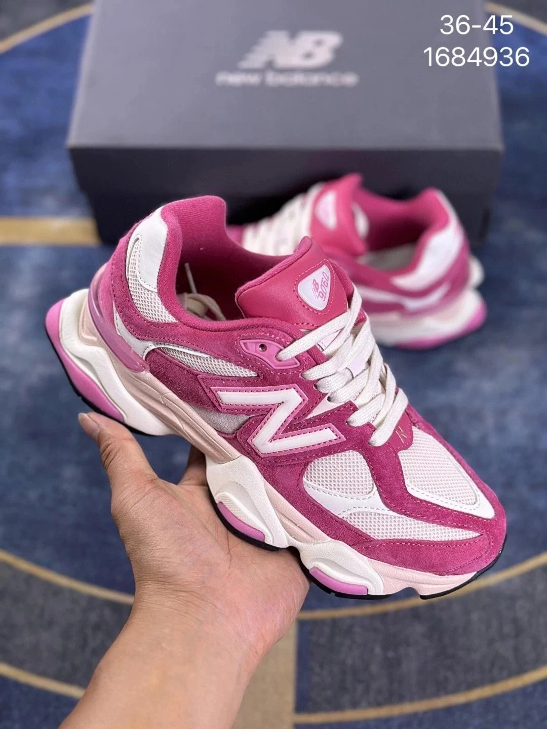 New Balance 9060 Pink White Chunky Sneakers