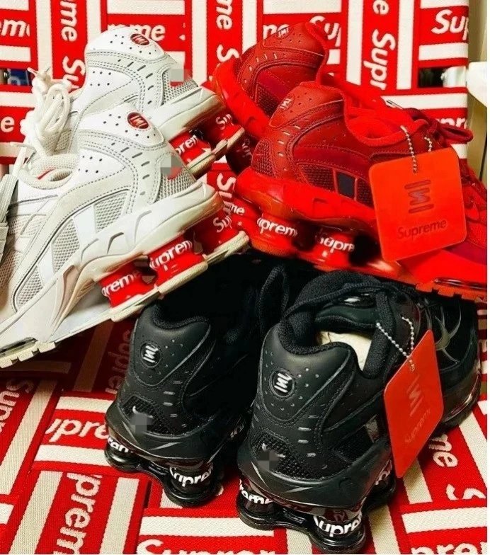 Sup x Shox Ride 2 Air Column Retro Low-Top Athletic Running Casual Shoes DN1615-600 DN1615-001 DN1615-100
