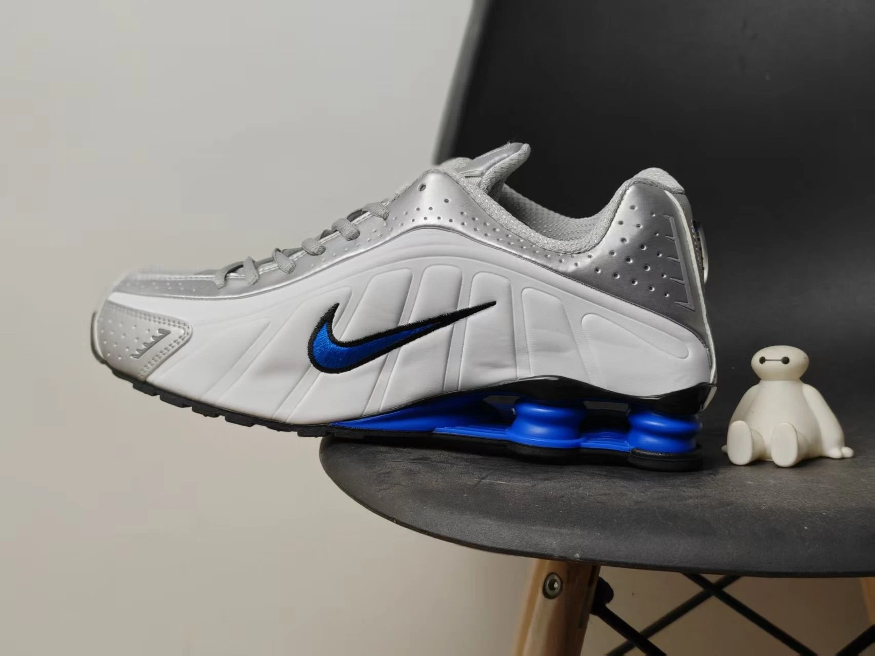 Silver White Royal Blue Swoosh