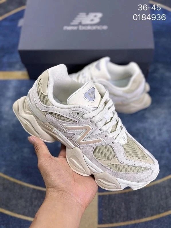 New Balance 9060 Beige Cream Chunky Sneakers