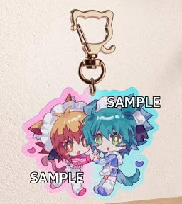 thumbnail for [In stock] [Issued within 15 days] Yu-Gi-Oh gx 6cm colored window acrylic pendant [ten about] 1048 sister shaking sun colored window pendant cat buckle