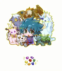 thumbnail for [In stock] [Delivered within 15 days] Yu-Gi-Oh GX John Anderson Precious Jade Beast 7cm Acrylic String Pendant