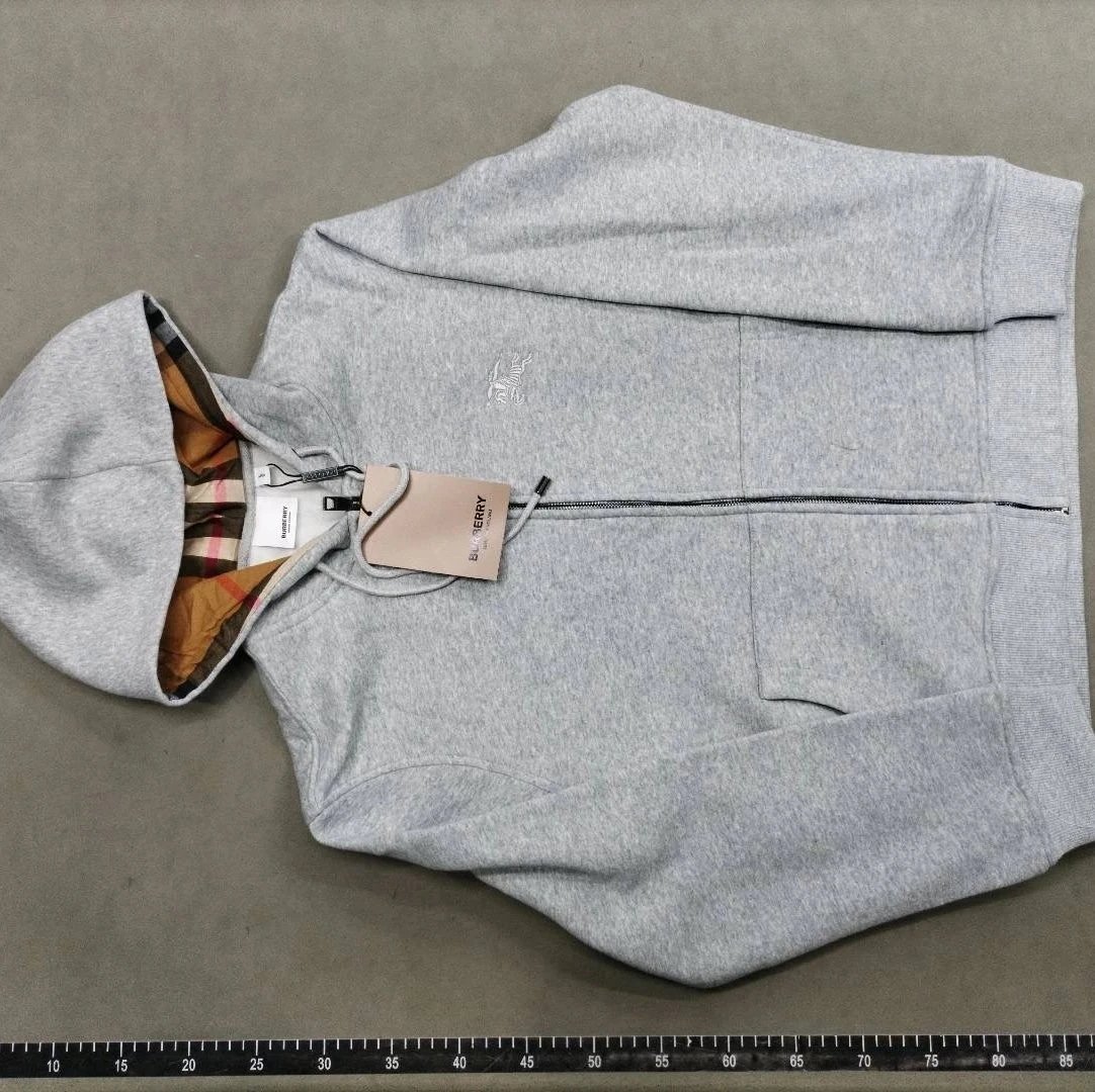 New hoodie gray horse