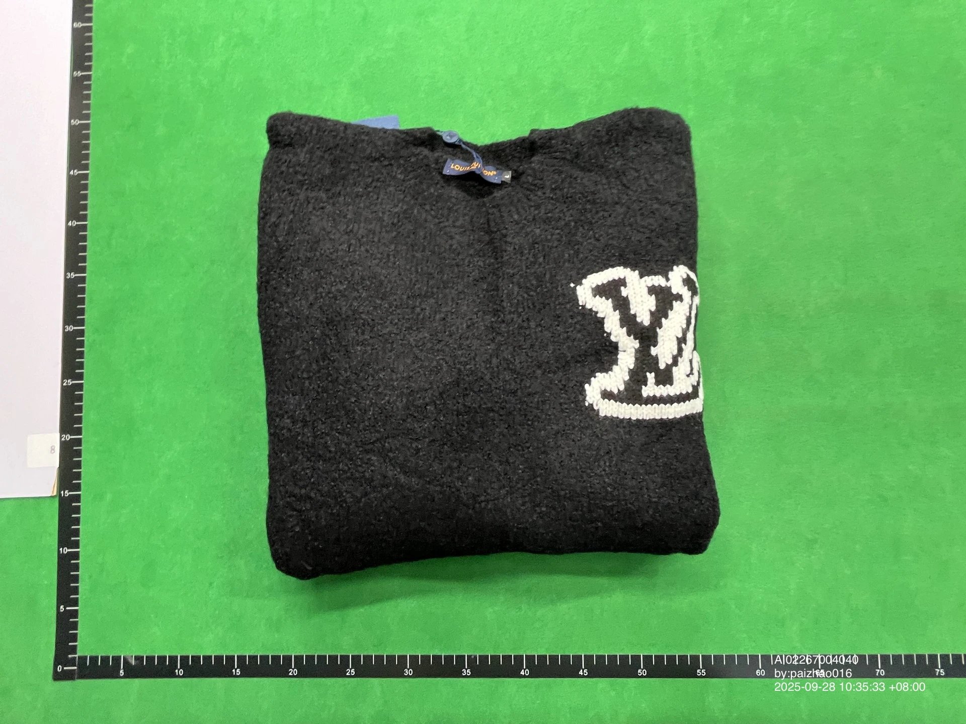 AMI Paris Half-Zip Knit Sweater Black - 6