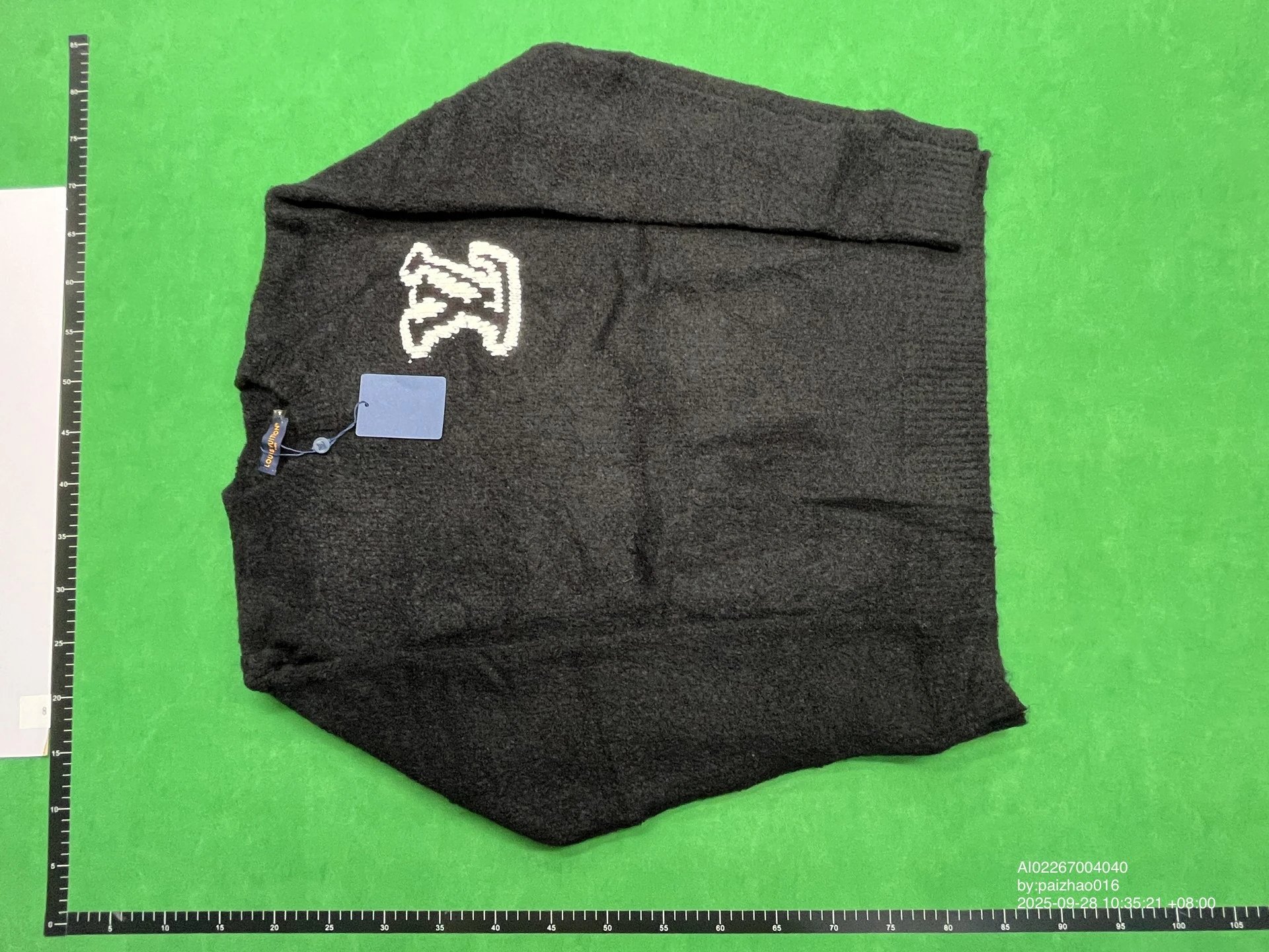AMI Paris Half-Zip Knit Sweater Black - 4