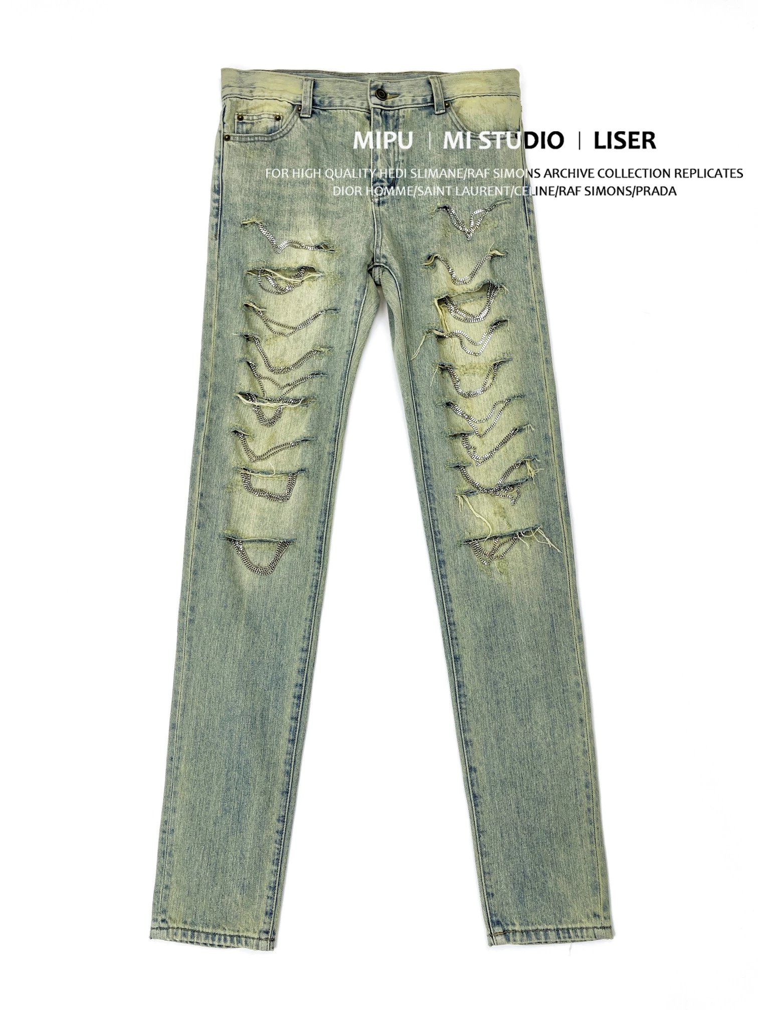 MIPU Home S Home Style Chain Jeans in Stock Real Shot