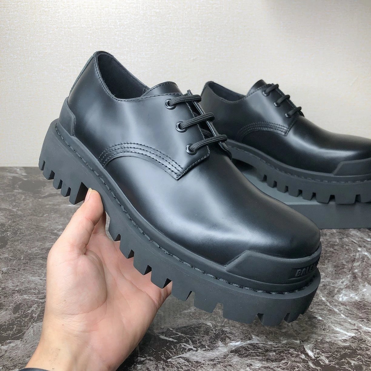 Ba STRIKE Thick soled Derby Shoes Casual Big Head Shoes World Wide Six or Seven Hundred