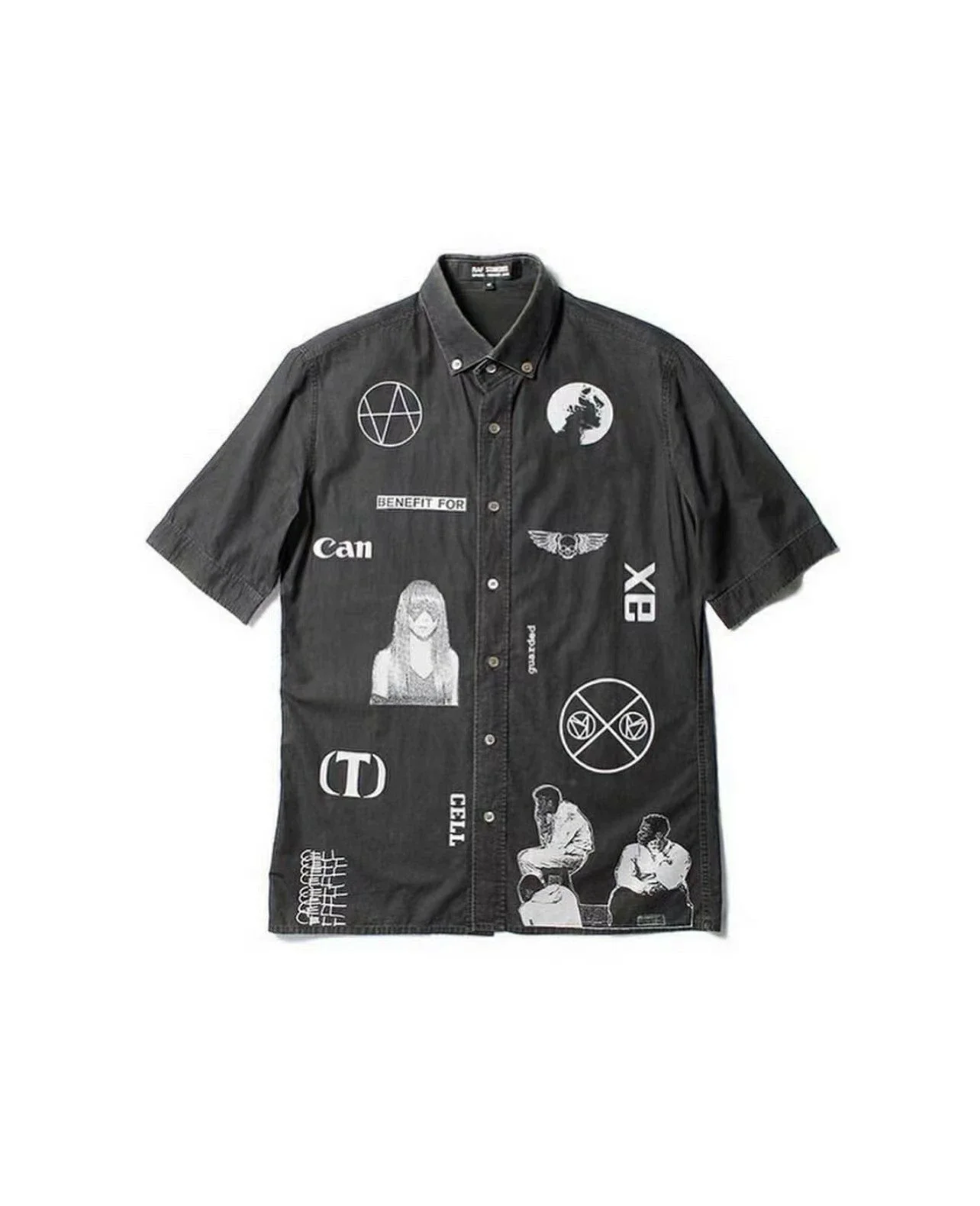 RAF SIMONS 2003SS consumed短袖印花消费者衬衫Archive档案名作黑红两 RAF SIMONS 2003SS consumed短袖印花消费者衬衫Archive档案名作黑红两