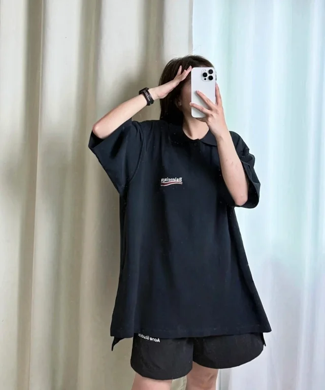 BLCG/巴黎 25SS 春夏新品可乐海浪刺绣LOGO珠地短袖