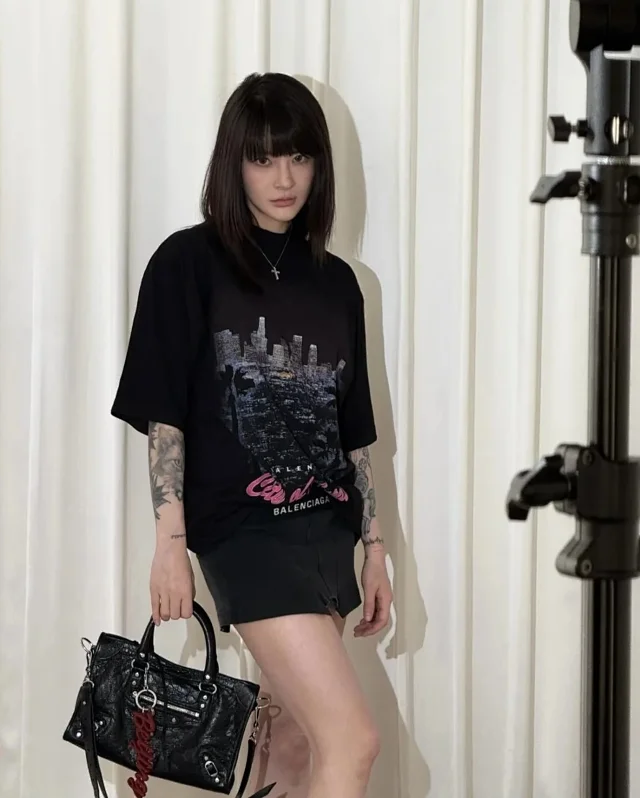 BLCG/巴黎 25SS 春夏天使之城洛杉矶夜景短袖T恤