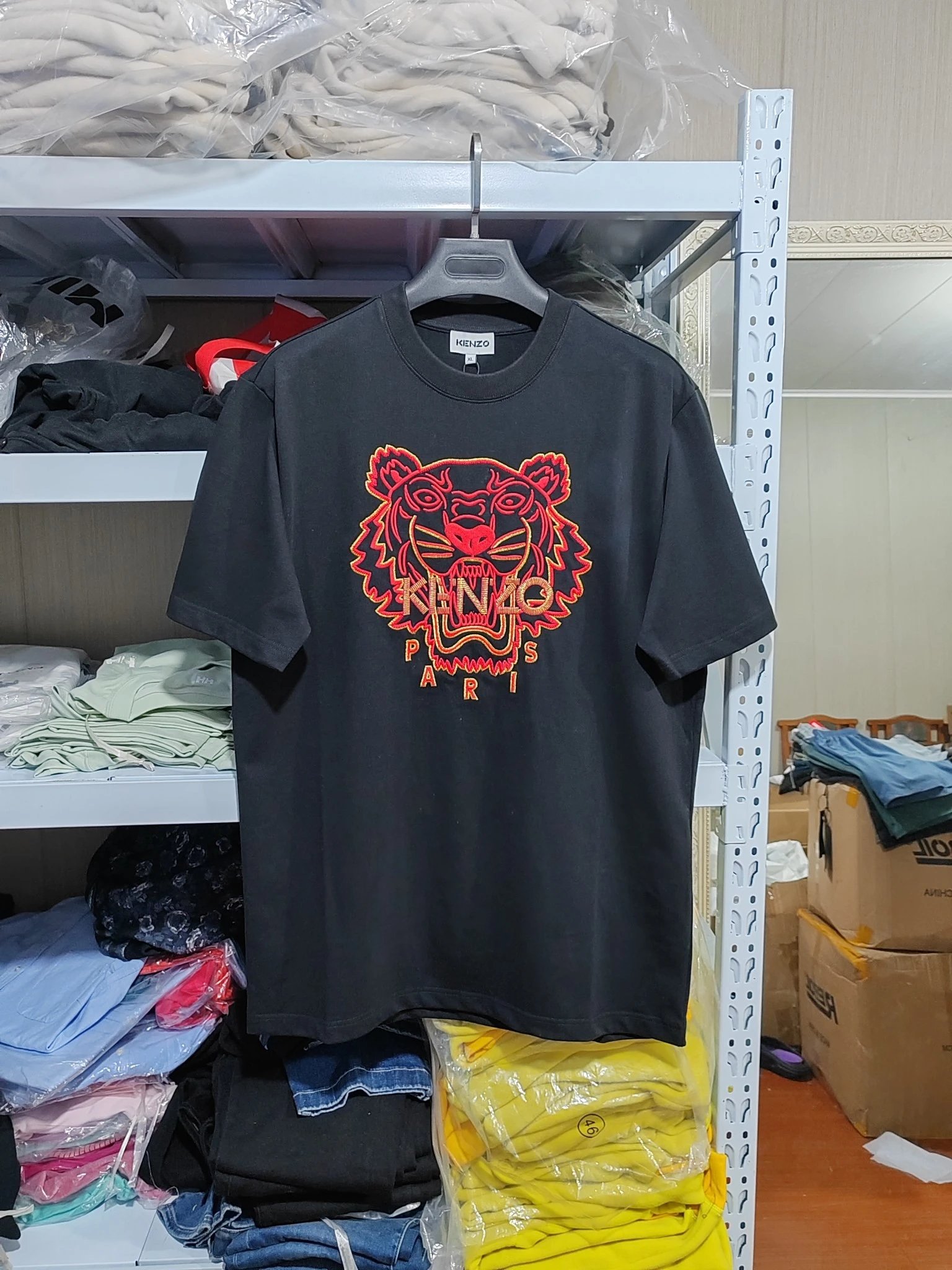 KENZO Tiger Head Embroidered Couple T-Shirt