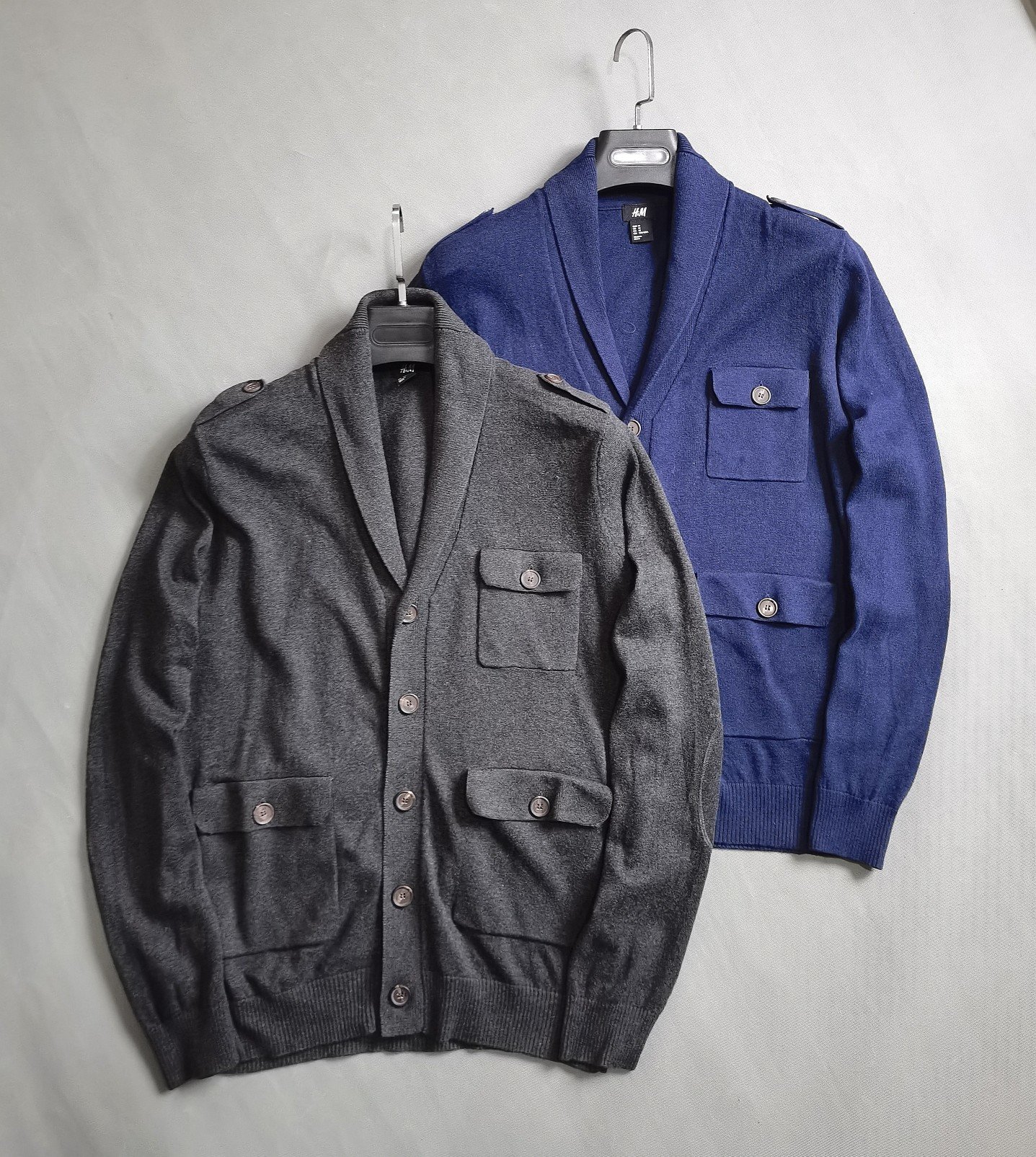 HM British V-Neck Cotton Knit Cardigan