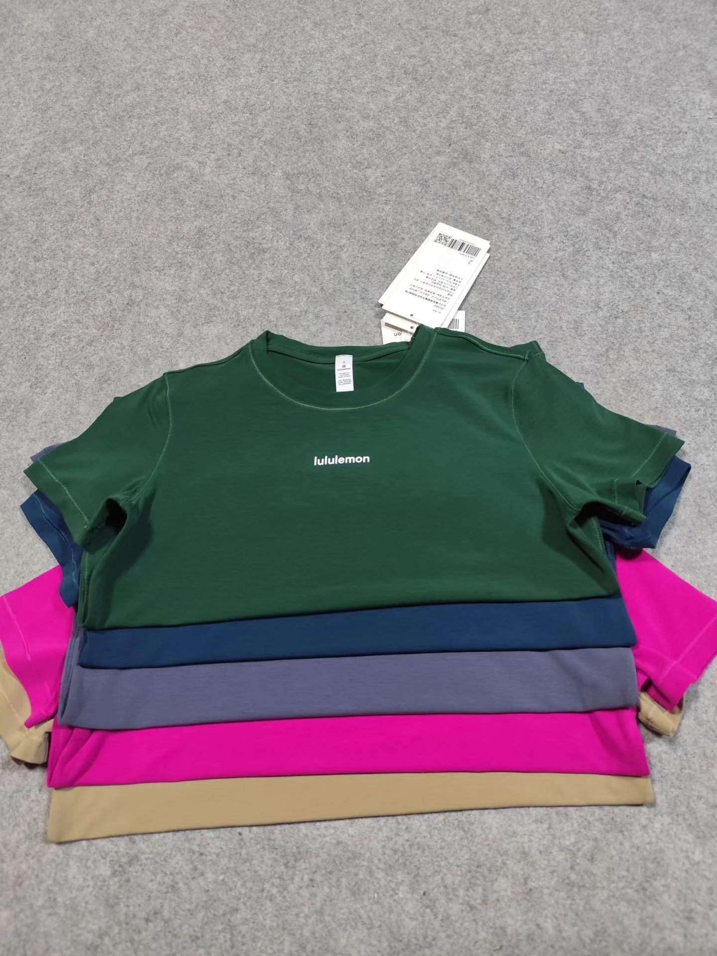 Lu Jersey Logo Bare Feel Elastic Basic T-Shirt