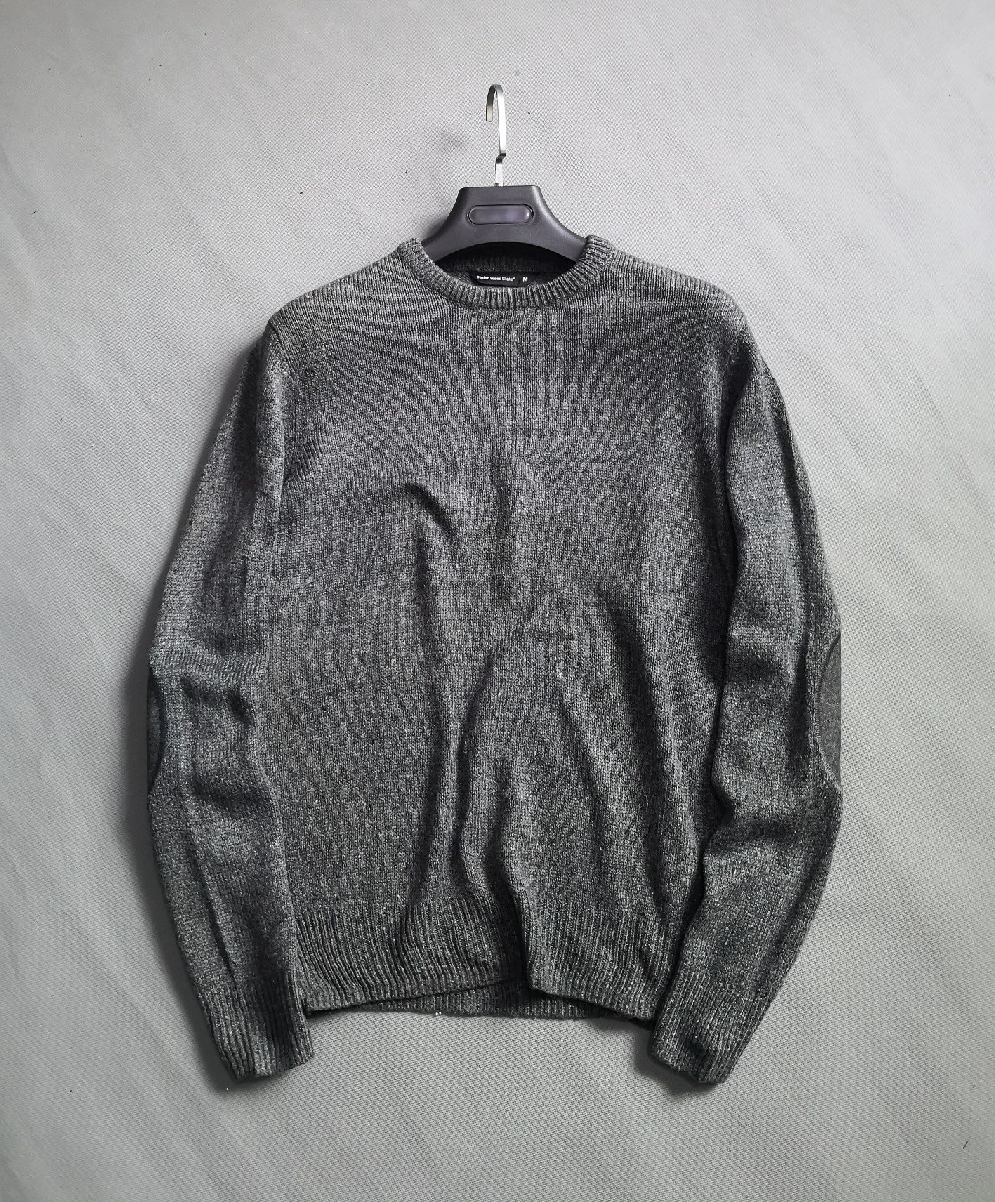 Round-Neck Cotton Knit Sweater
