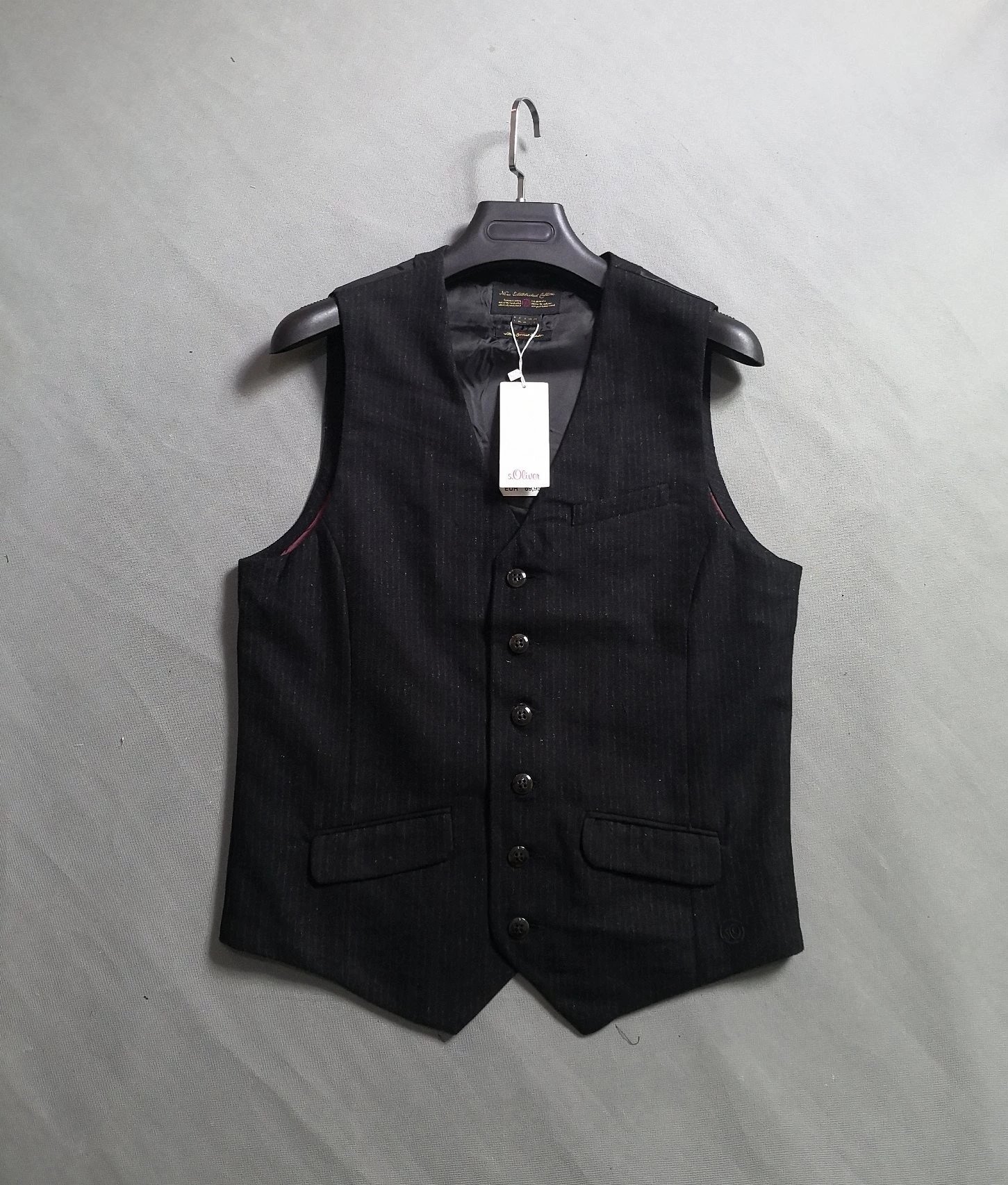 Vintage Wool V-Neck Business Waistcoat