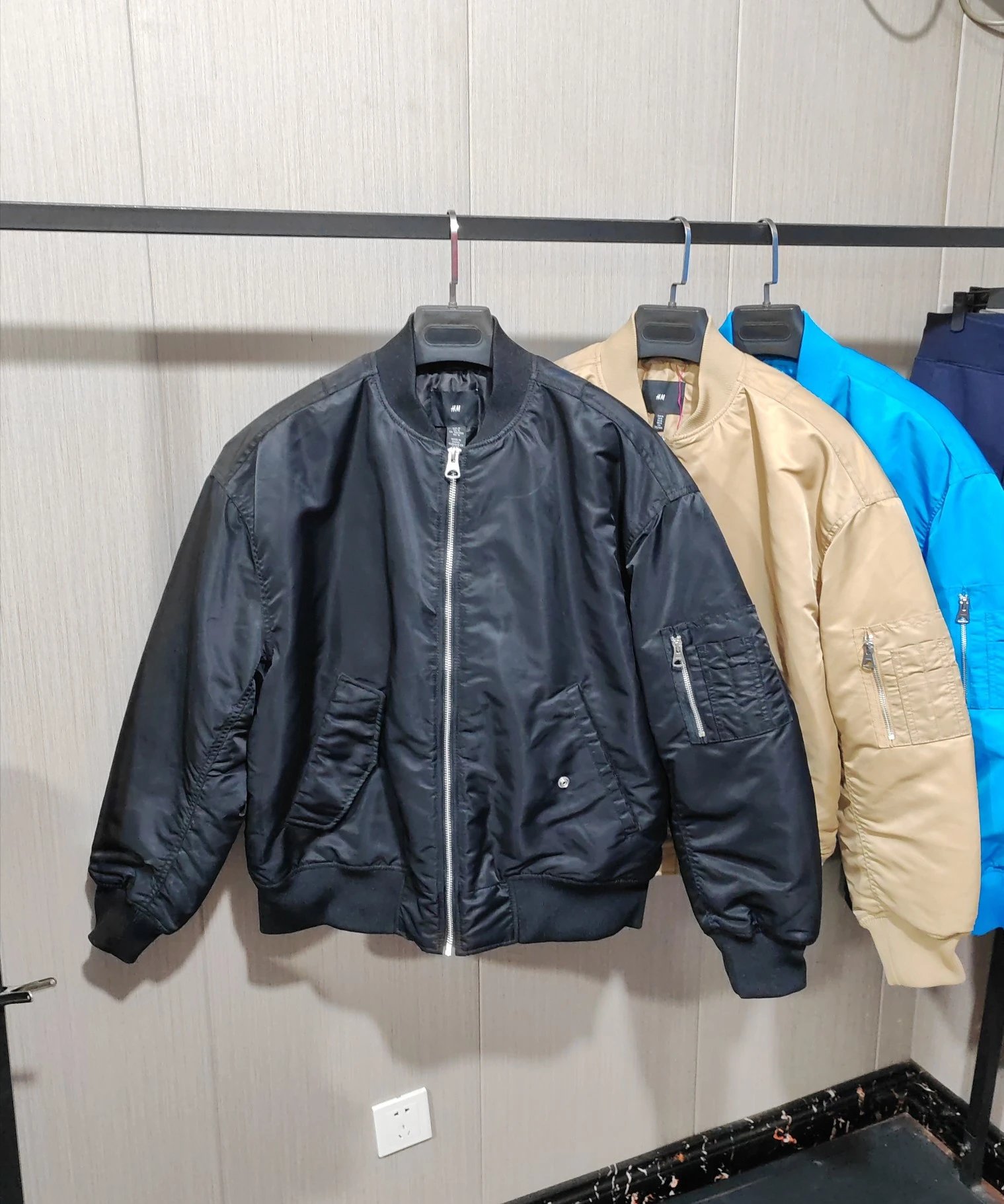 H&M Vintage Thick Bomber Baseball Flight Jacket