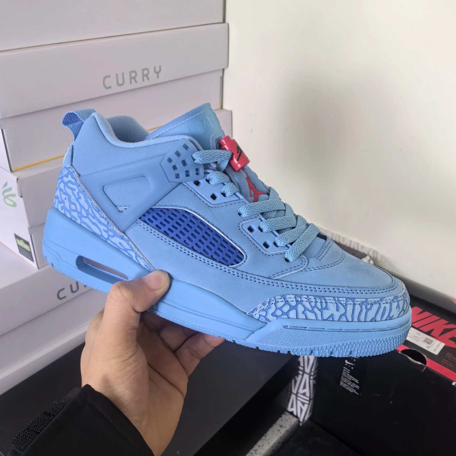 新品Jordan Spizike Low龙年限定 tpu网格 组合底 针气垫  蓝色