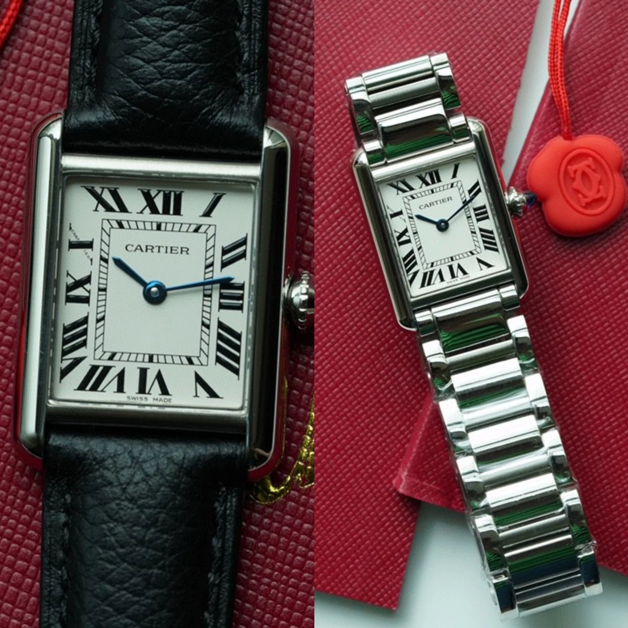 Original Quality Cartier Tank Must Series Watch / Features the brand's iconic square case, small 29.5mm×22mm women's watch / Imported Swiss Quartz Movement / Cartier Original