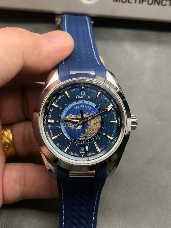VS Omega Seamaster 150 Worldtimer Rubber Strap Version - Actual Shipping Photos